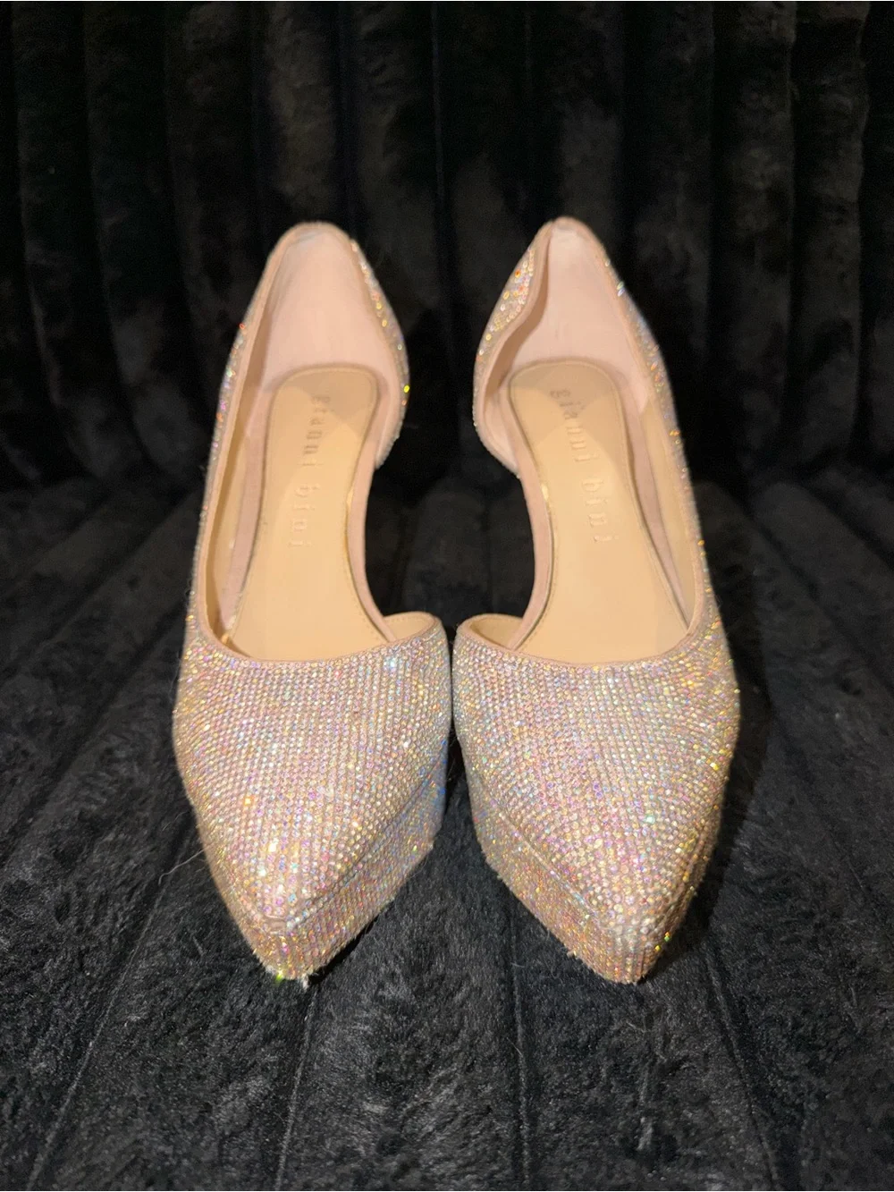 Sparkling Gianni Bini multicolor Crystal Platform Pumps - Women